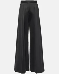 Max Mara Pantaloni a gamba larga Zinnia in jersey Nero