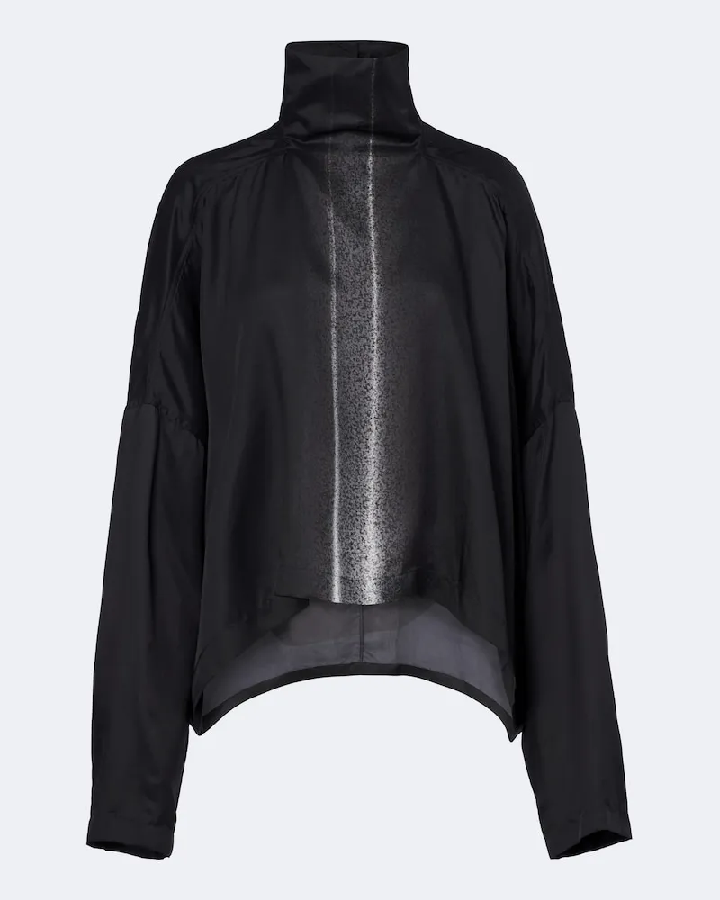 Rick Owens Top cropped Jumbo con stampa Nero