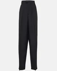 Bottega Veneta Pantaloni regular in lana Nero