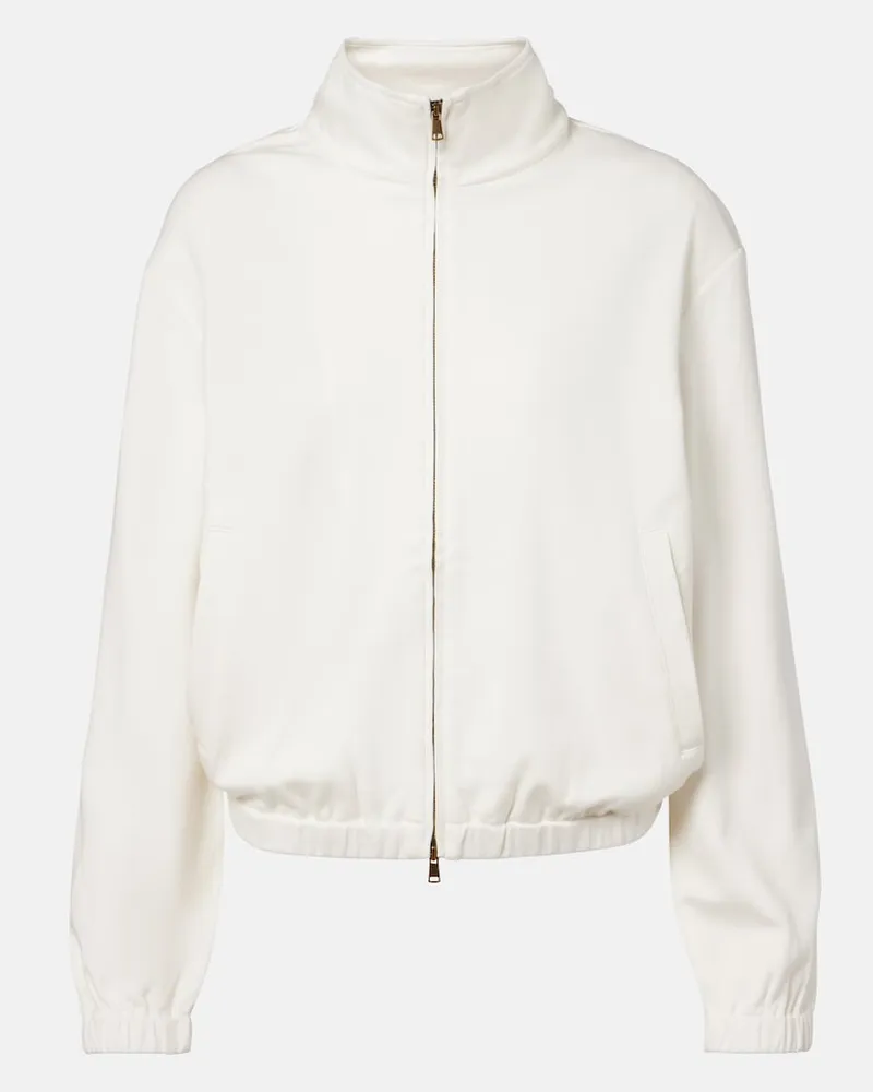 Max Mara Felpa in misto cotone e seta Bianco