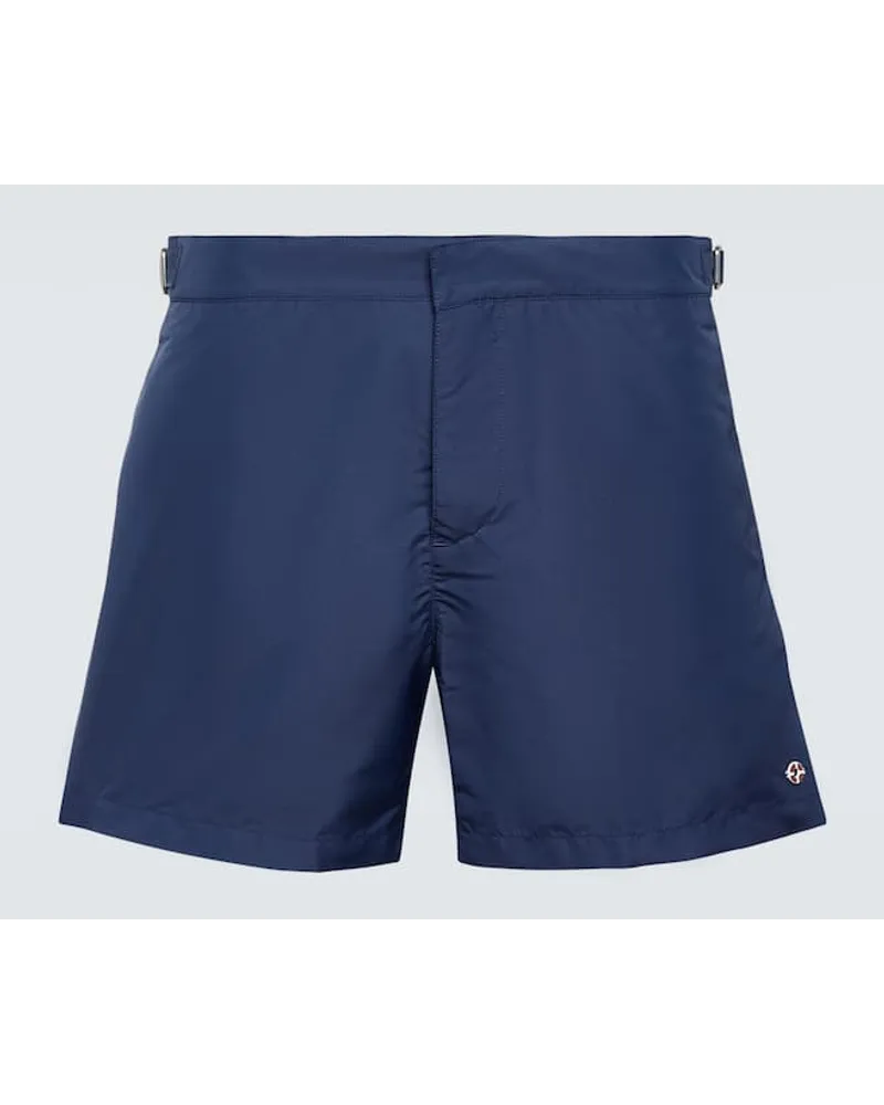 Loro Piana Shorts con logo Blu