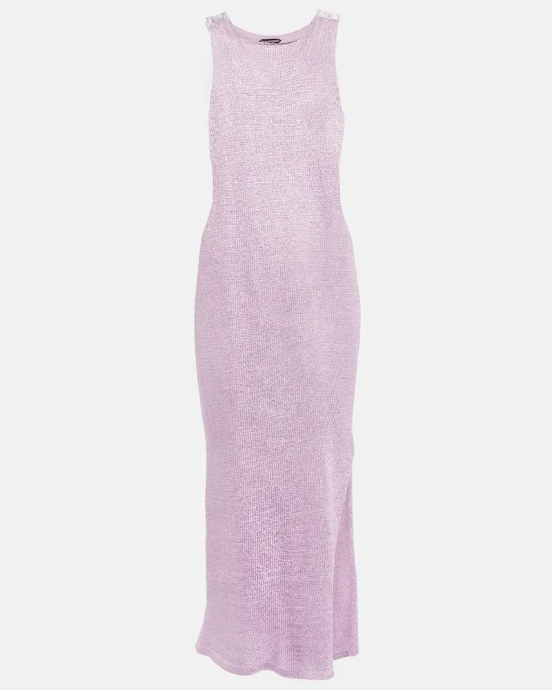 Tom Ford Abito midi in maglia Viola