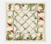 Foulard in twill di seta con stampa