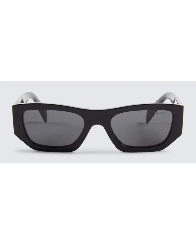 Prada Occhiali da sole rettangolari Nero