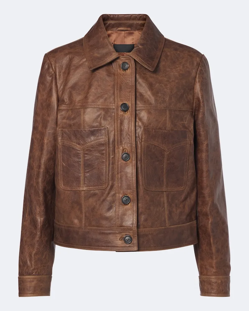 Nili Lotan Giacca Susannah in pelle Marrone