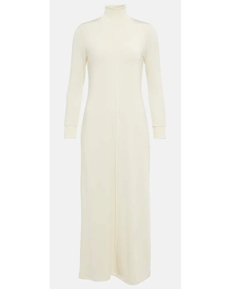 KHAITE Abito midi Devon in crÃªpe di jersey Bianco
