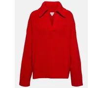 Bottega Veneta Pullover in maglia di lana e cashmere Rosso