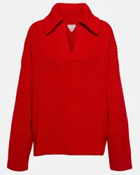 Bottega Veneta Pullover in maglia di lana e cashmere Rosso