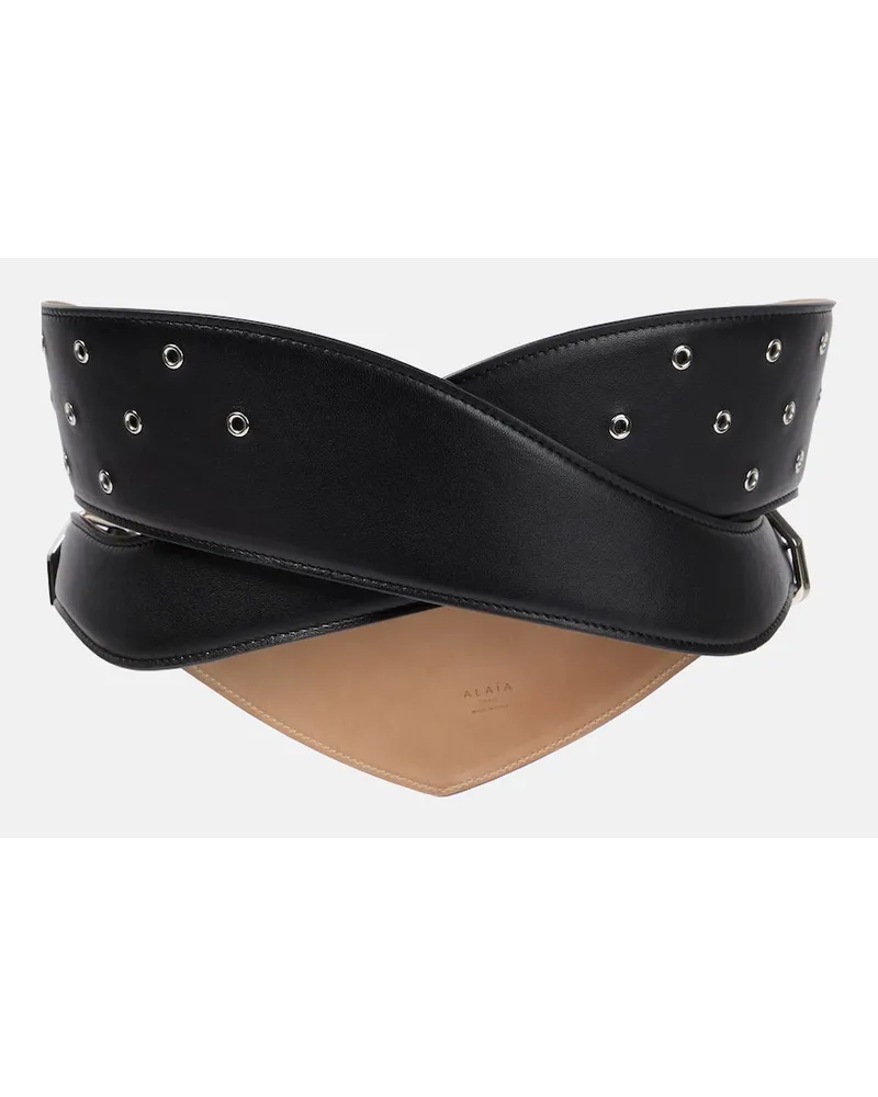 Alaïa AlaÃ¯a Cintura in pelle con cut-out Nero