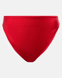 JADE SWIM Slip bikini Incline a vita alta Rosso