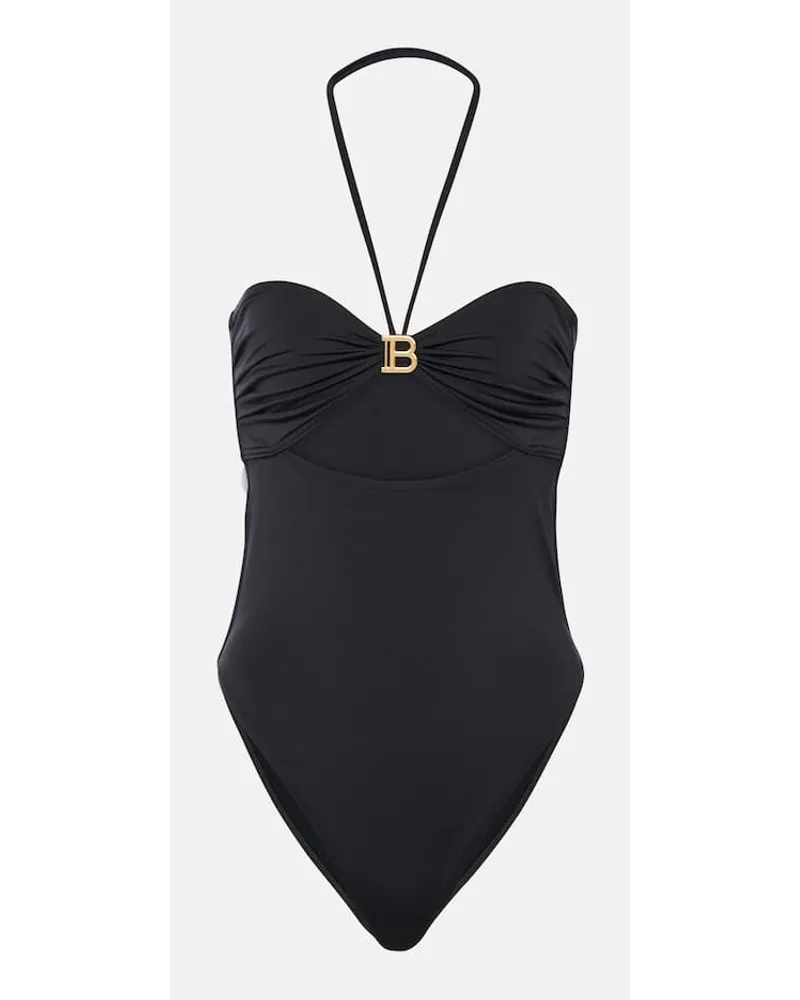 Balmain Costume intero con logo Nero