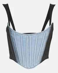 Thierry Mugler Bustier di jeans Multicolore