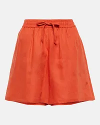 Loro Piana Shorts Perth in lino Rosso