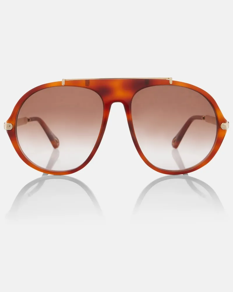 Chloé Chloé Occhiali da sole Aly aviator Marrone