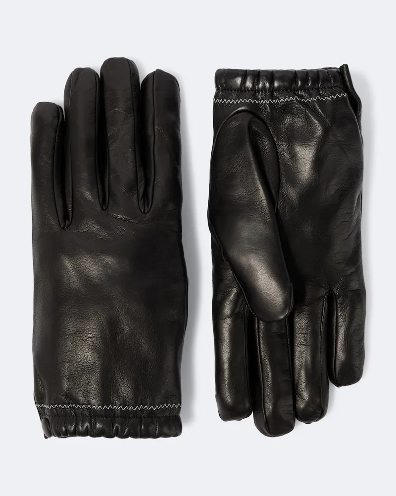 Our Legacy Guanti Rider in pelle Nero