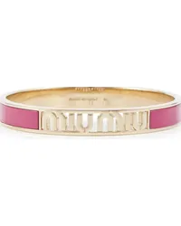 Miu Miu Bracciale smaltato con logo Rosa