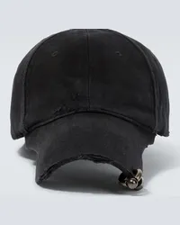 Balenciaga Cappello da baseball distressed Nero