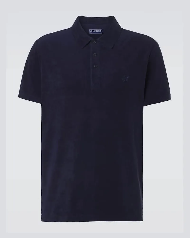 Vilebrequin Polo in misto cotone Blu