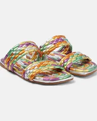 Dries van Noten Sandali in pelle metallizzata Multicolore