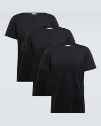 CDLP Set di 3 T-shirt in jersey Nero