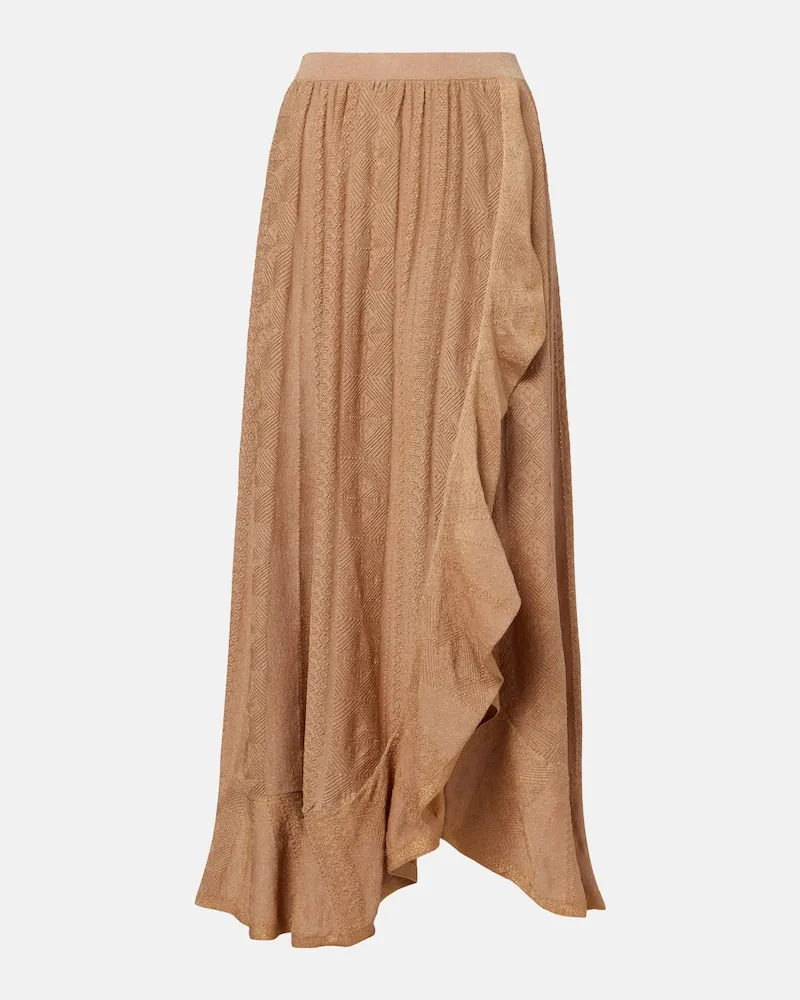 Zimmermann Gonna lunga Aster con lamÃ Marrone