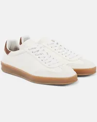 Loro Piana Sneakers Tennis Walk in pelle con suede Bianco