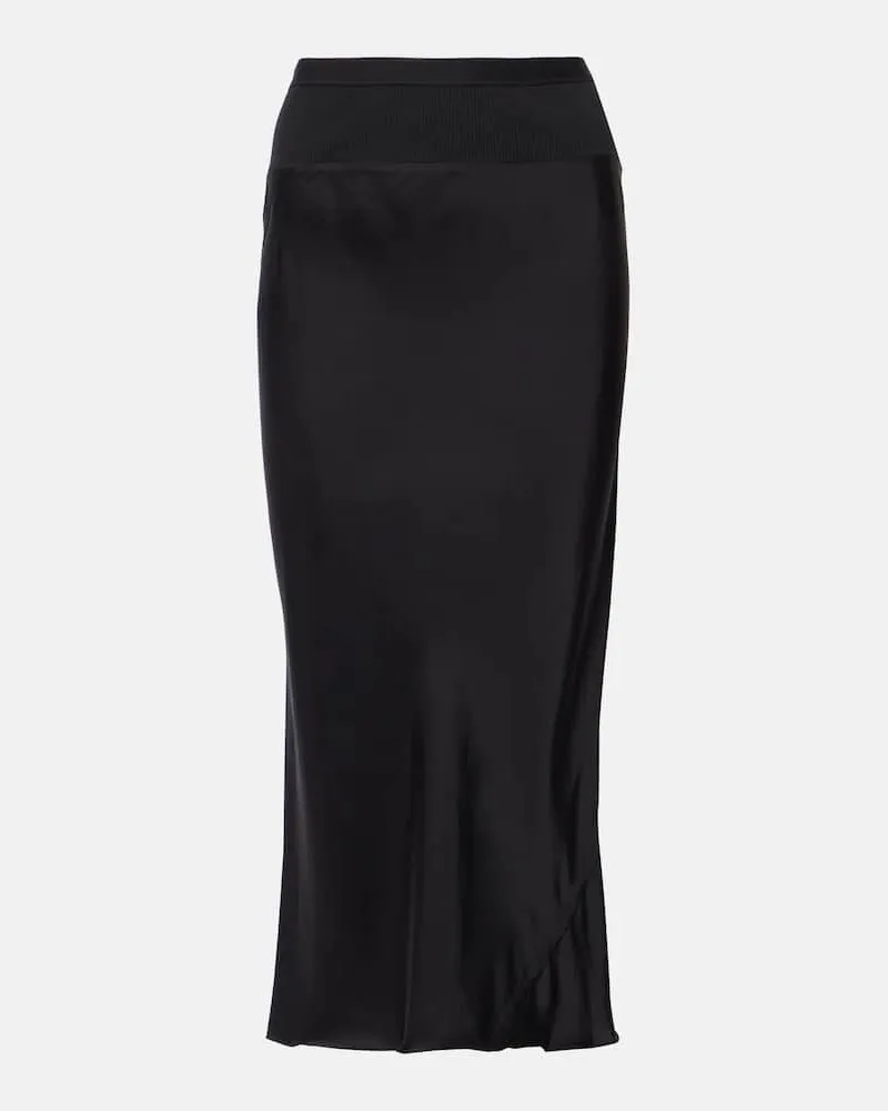 Rick Owens Gonna midi in jersey Nero