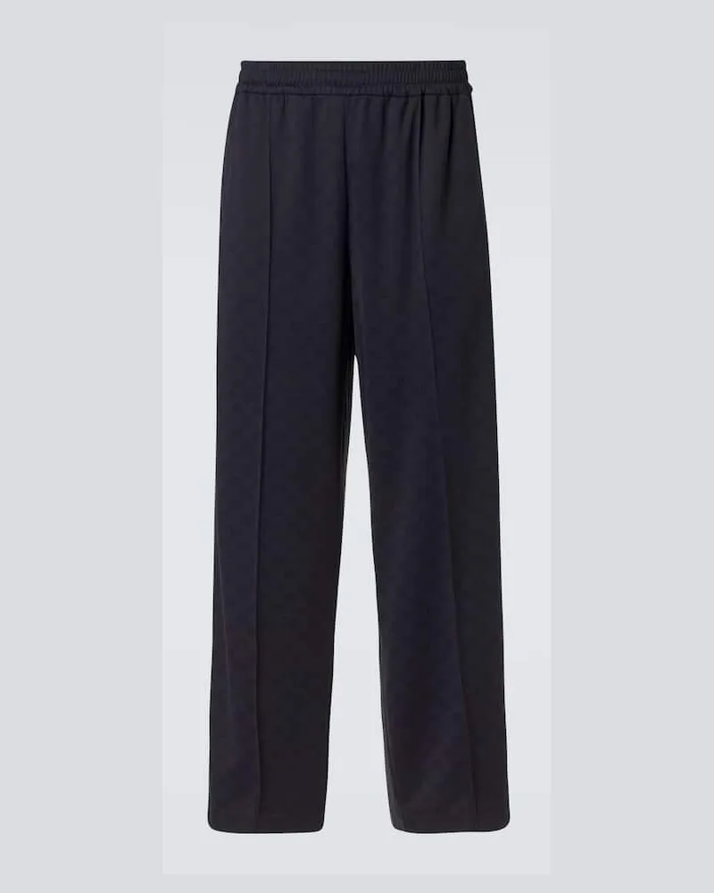 Gucci Pantaloni sportivi in jersey jacquard GG Blu