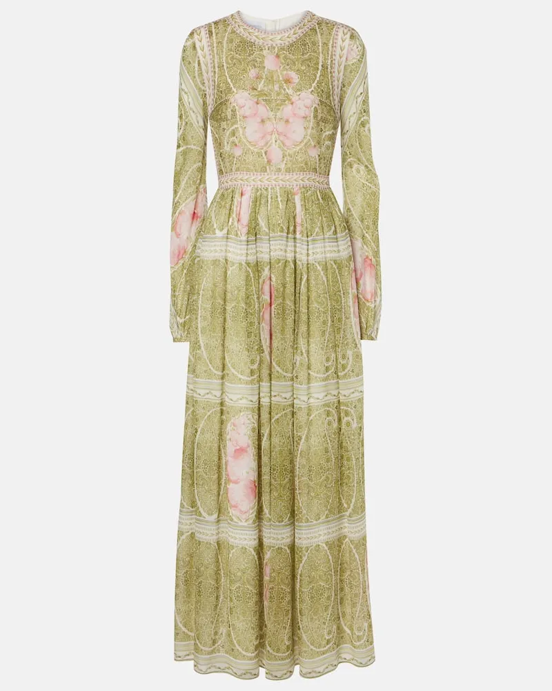 Giambattista Valli Abito lungo in georgette di seta Verde
