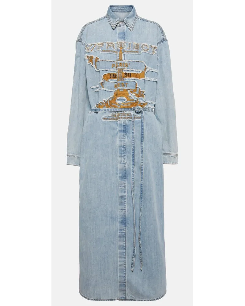 Y/PROJECT Abito chemisier di jeans Evergreen Parisâ Best Blu