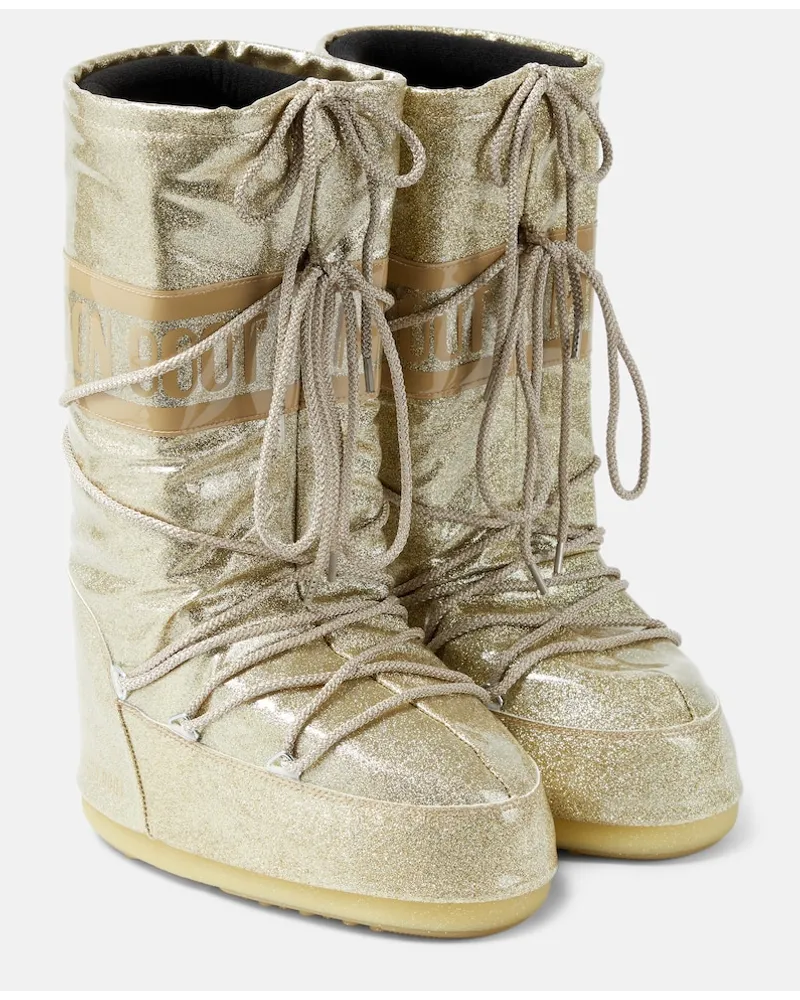 Moon Boot Stivali doposci Icon glitterati Oro