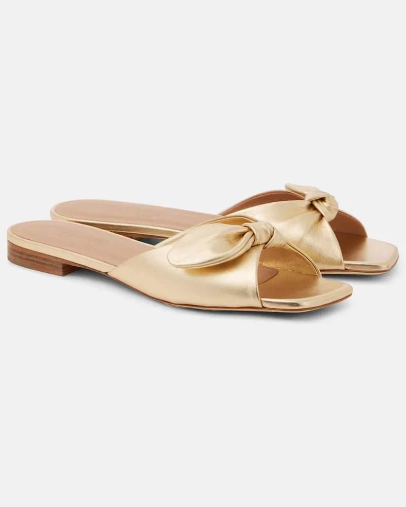 Malone Souliers Mules Vargas 10 in pelle metallizzata Oro