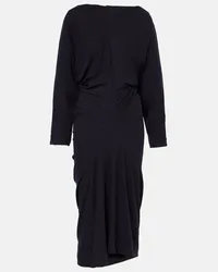 Dries van Noten Abito midi in jersey Blu