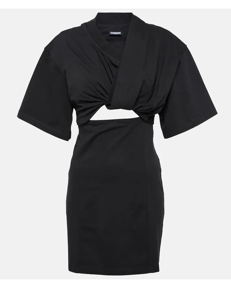 Jacquemus Miniabito La Robe Bahia in cotone Nero