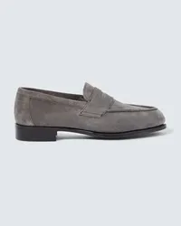 George Cleverley Mocassini Cannes in suede Grigio