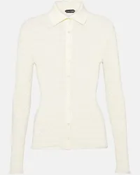 Tom Ford Camicia in crochet Bianco