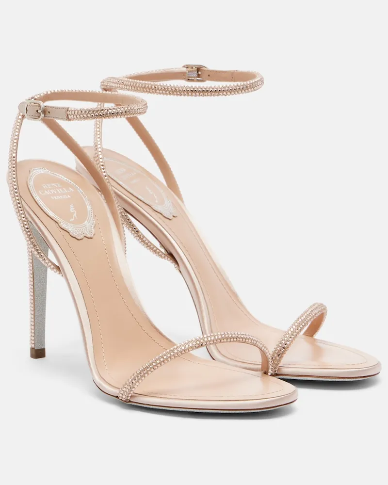 René Caovilla Sandali Ellabrita con strass Rosa