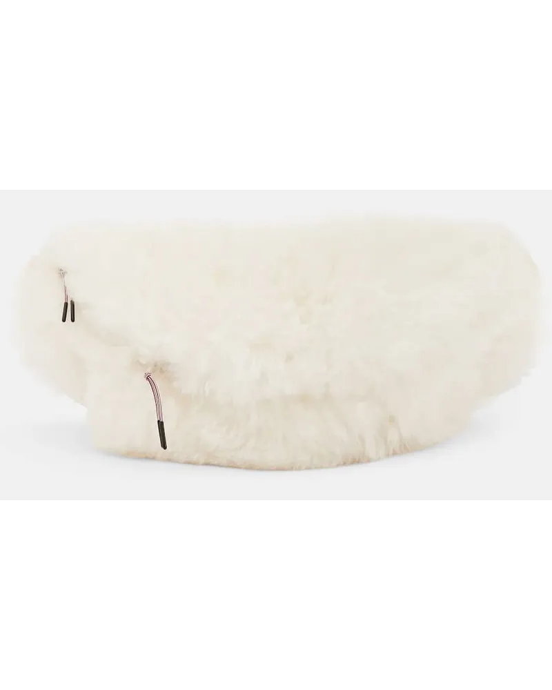 Yves Salomon Marsupio in shearling Bianco