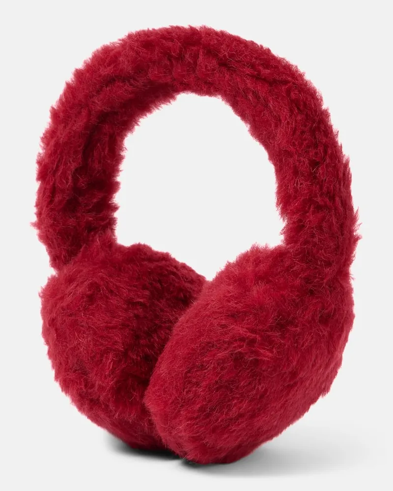 Max Mara Paraorecchie in teddy Rosso
