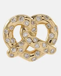 Sydney Evan Orecchino singolo Pretzel in oro 14kt con diamanti Oro