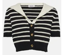 Cardigan cropped in cashmere