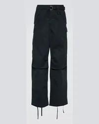 Sacai Pantaloni cargo in misto cotone Nero