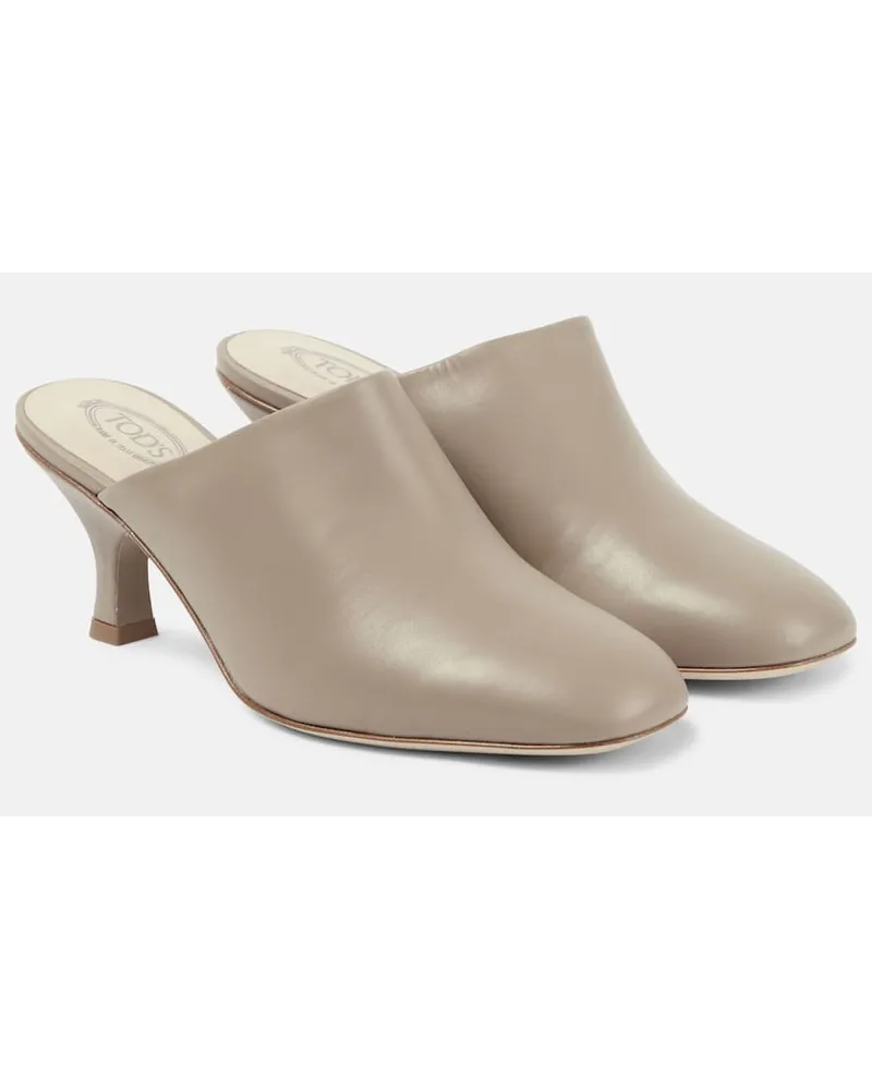TOD'S Mules in pelle Grigio