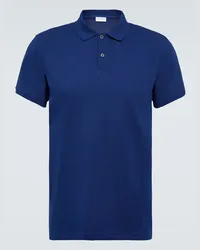 Sunspel Polo in piqué di cotone Blu