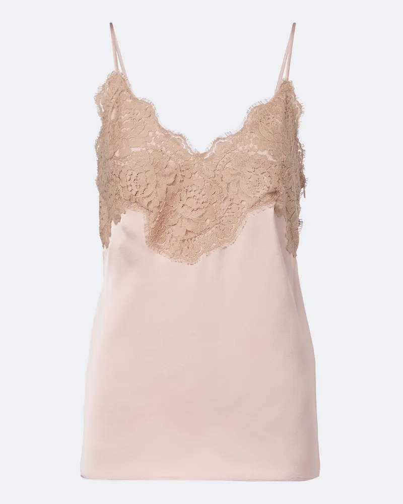 Valentino Garavani Top in cady con pizzo Rosa