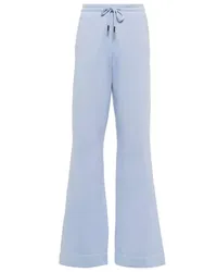 Dorothee Schumacher Pantaloni sportivi flared in cotone Blu