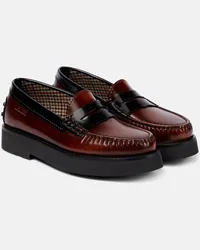 TOD'S Mocassini in pelle con platform Rosso