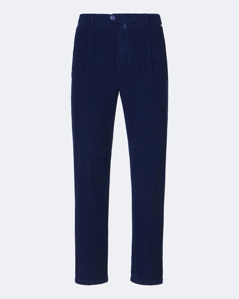 Kiton Pantaloni regular in cotone Blu