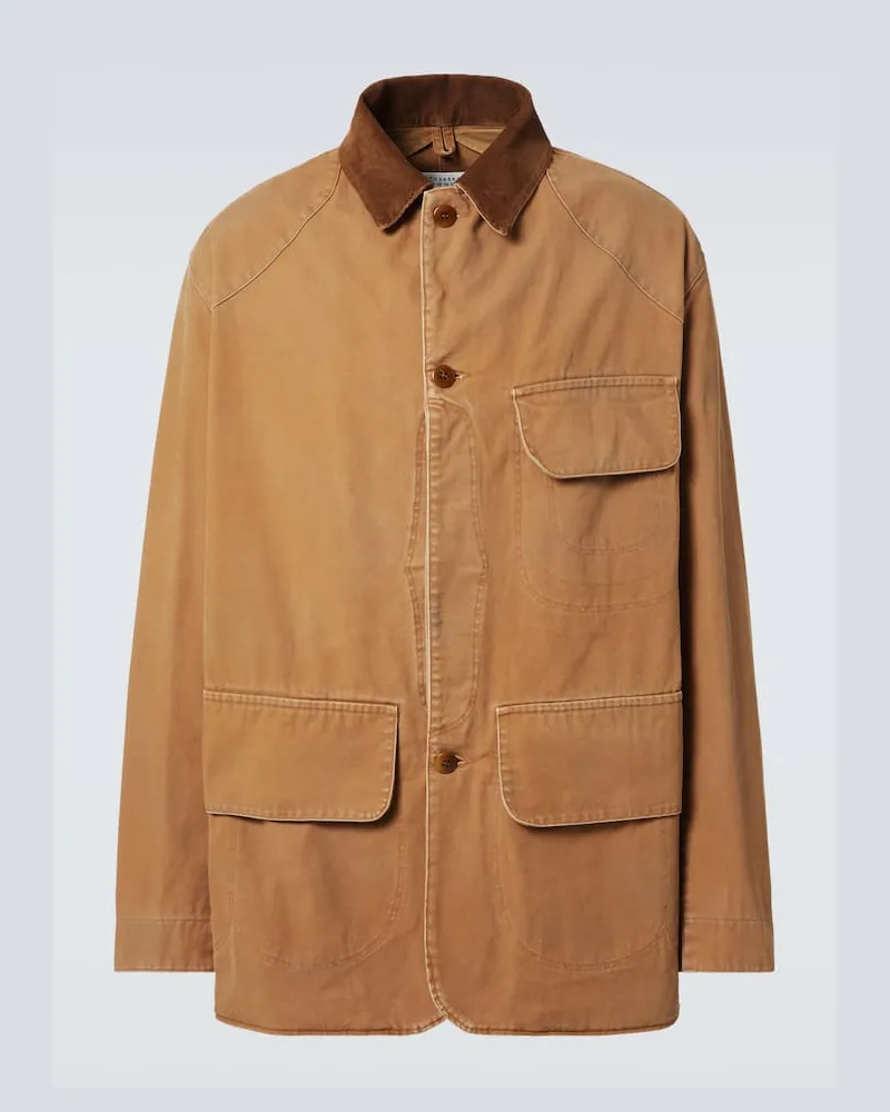 Maison Margiela Giacca in cotone con velluto a coste Marrone