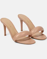 Gianvito Rossi Mules Bijoux 85 in pelle Neutro